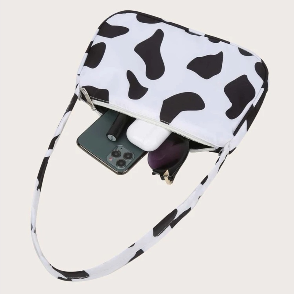⚠️Clearance Cow Print Shoulder Bag Black And White - Picture 7 of 7